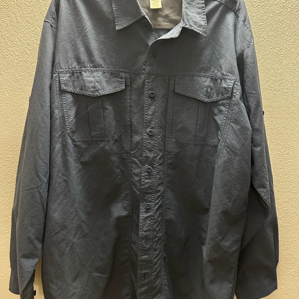 L.L. Bean Men's Casual Button Down Shirt - Dark Gray